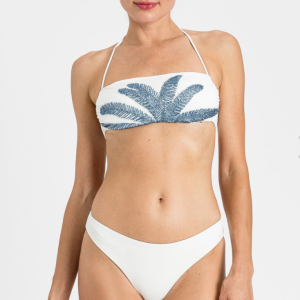 Bikini Twinset a Fascia con Applicazioni di Perline