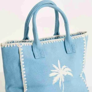 Borsa Mini Shopping BAG in tela di cotone Azzurra Banana Moon