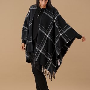 Mantella in tessuto jacquard effetto cachemire