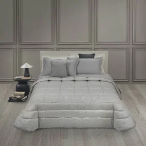 Piumone Matrimoniale Trussardi Mosaic in Raso Jacquard Ivory 270×260