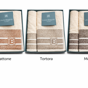 Set asciugamani Laura Biagiotti Home 2 pezzi in spugna – Mattone, Tortora, Moro