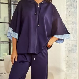 Tuta Donna Bisbigli con Zip e Cappuccio – Pantalone Largo
