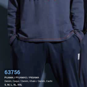 Pigiama Uomo in Maglia Interlock Vigoré con Dettagli in Rilievo